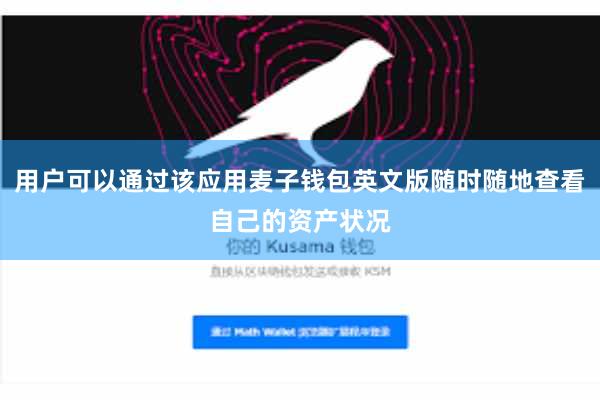 用户可以通过该应用麦子钱包英文版随时随地查看自己的资产状况