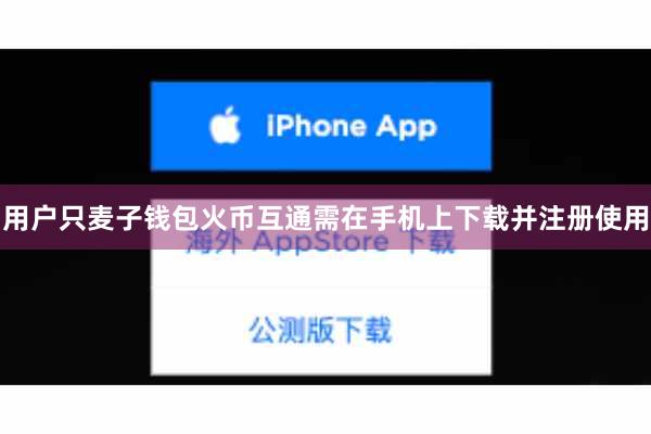 用户只麦子钱包火币互通需在手机上下载并注册使用