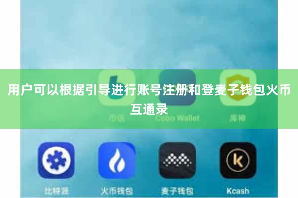 用户可以根据引导进行账号注册和登麦子钱包火币互通录