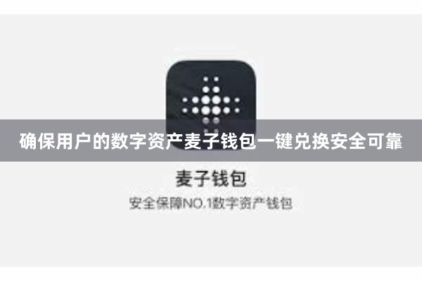 确保用户的数字资产麦子钱包一键兑换安全可靠