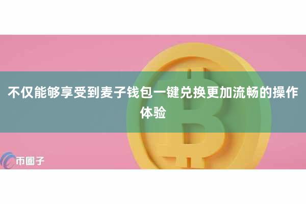 不仅能够享受到麦子钱包一键兑换更加流畅的操作体验