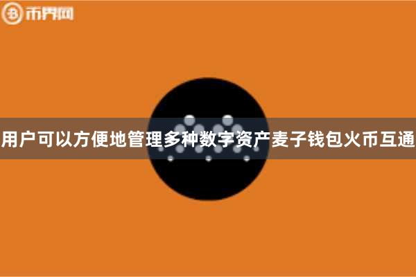 用户可以方便地管理多种数字资产麦子钱包火币互通