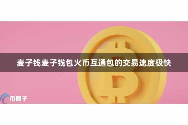 麦子钱麦子钱包火币互通包的交易速度极快