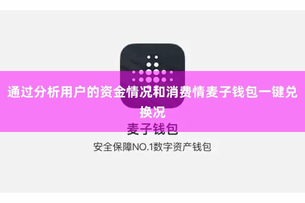 通过分析用户的资金情况和消费情麦子钱包一键兑换况